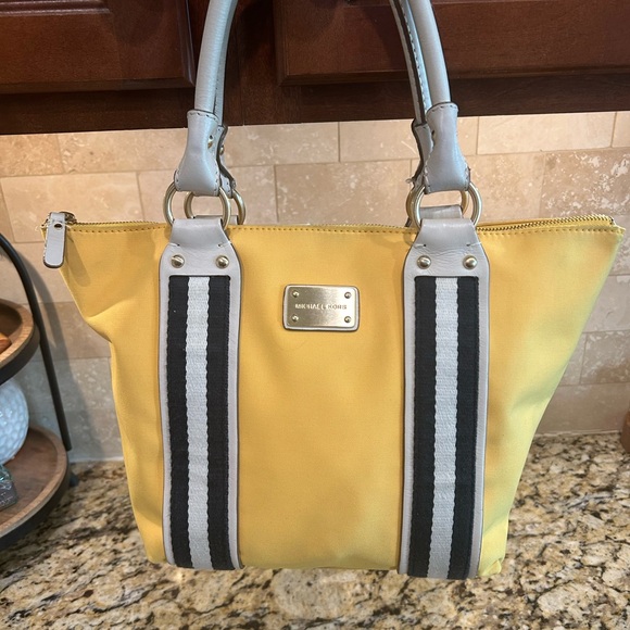 Michael Kors Handbags - Michael Kors Yellow Canvas Handbag
